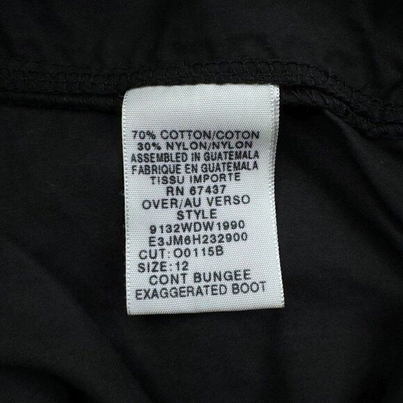 Polo Jeans Co Ralph Lauren Cotton Bungee Exaggerated Bootcut Pant Black VINTAGE - Picture 4 of 11